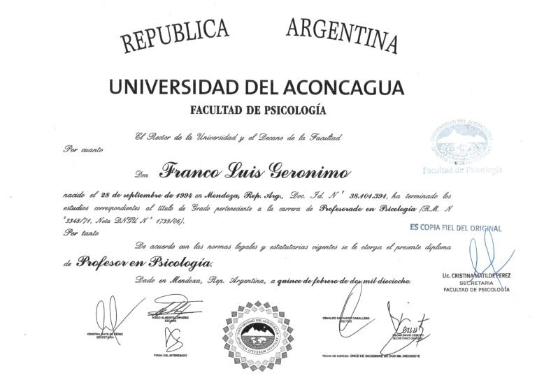 profesor universitario en psicologia